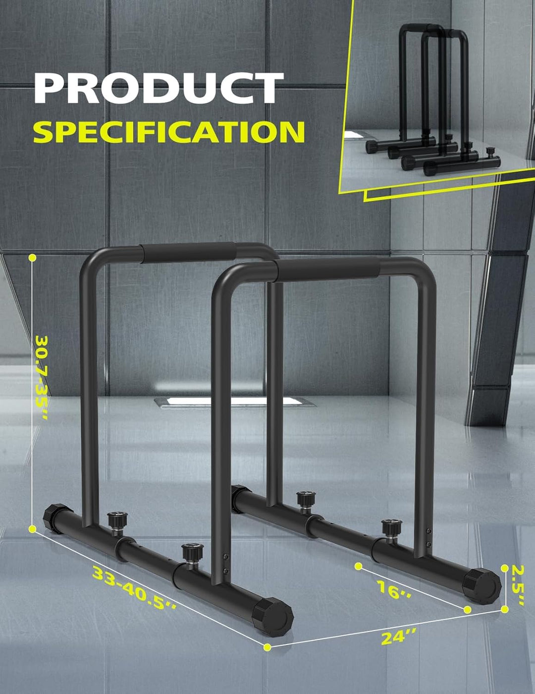Dripex Verstellbare Dip Barren – 500 kg Dip-Station, tragbar und funktional dip stange, Fitness-Bar
