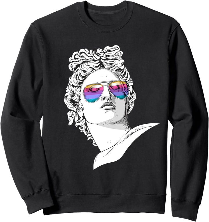 Cool Apollo Plaster Statue Illustration Graphic Design Art Sweatshirt