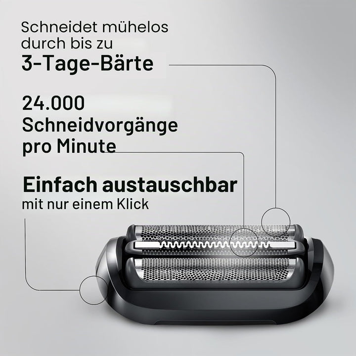 Braun Series 5 53B Elektrischer Rasierkopf, Schwarz - Entwickelt für Rasierer der Serie 5 und Serie