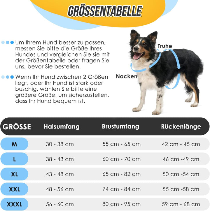 Eyein Hundemantel Winter für Grosse Hunde, Wasserdicht Hundejacke mit warmem Fleecefutter und Halsba