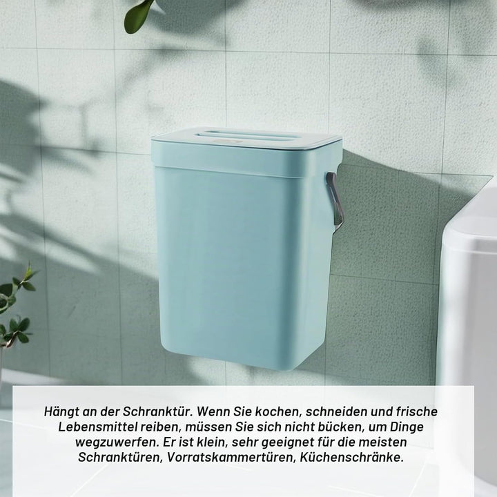 Biomülleimer Küche 3L mit Deckel: Komposteimer Küche Nachhaltig &amp; Geruchsdicht zum Hängen oder Stell