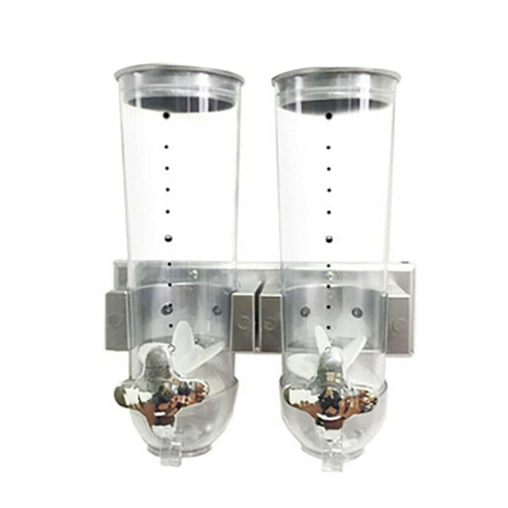 SHZICMY Doppel Müslispender, 3L Cerealienspender Wand, Wandmontiert Getreidespender Cornflakesspende