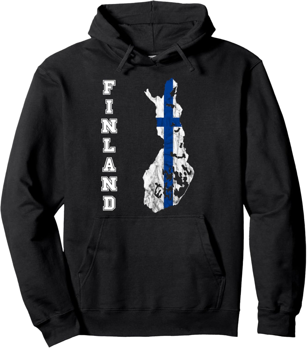 Finnland Karte Umriss Finnland Reise Skandinavien Sisu Suomi Pullover Hoodie