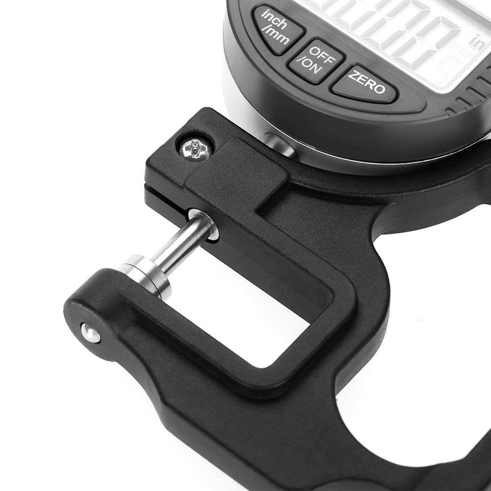 Dickenmessgerät Digital, Dickenmessschieber Elektronisches Mikrometer 0-12.7mm Metrik mit präzisem M
