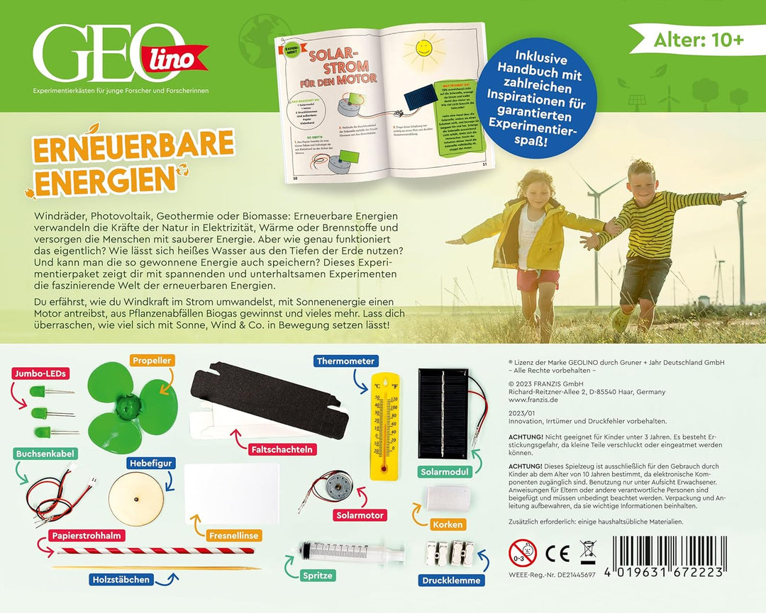 FRANZIS 67222 - GEOLINO - Erneuerbare Energien, inspirierende Bauprojekte für drinnen und draussen