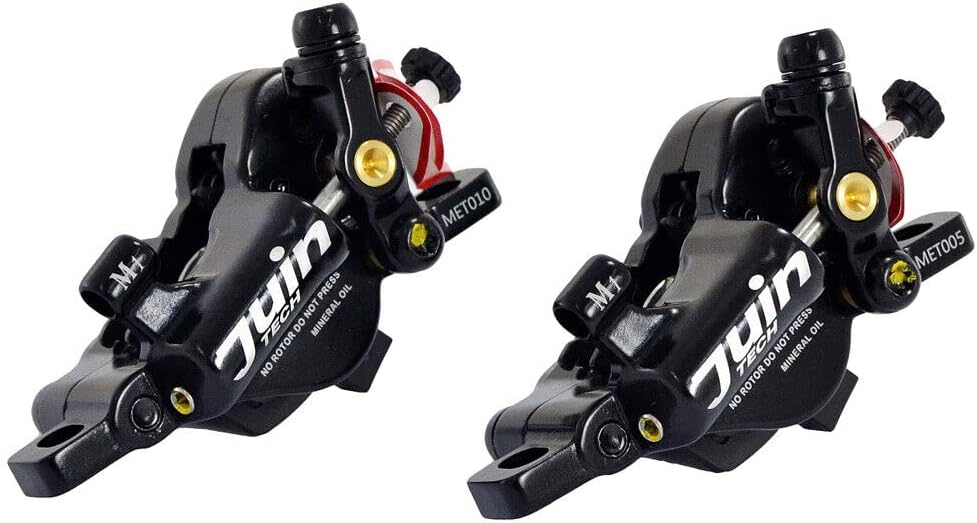 Juin Tech M1 Hydraulic MTB E-Bike Disc Brake Set 160mm with Rotor, Front and Rear, Black, JT1948