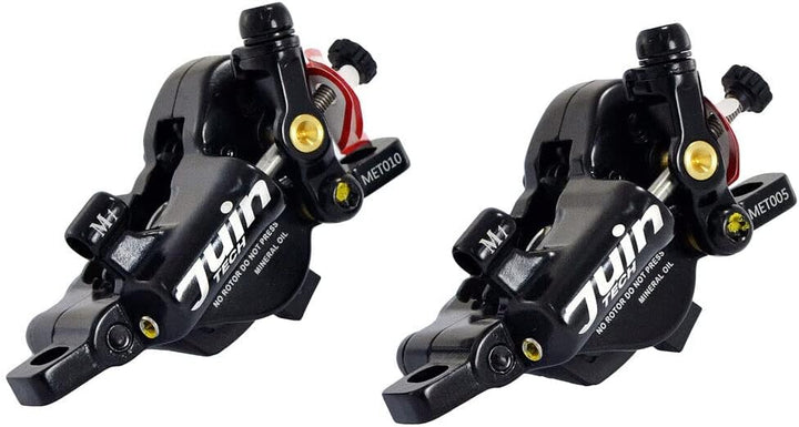 Juin Tech M1 Hydraulic MTB E-Bike Disc Brake Set 160mm with Rotor, Front and Rear, Black, JT1948