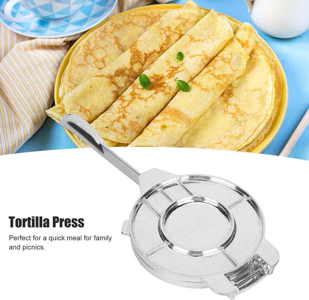 Tortilla-Presse aus Aluminiumlegierung, faltbares Teiggebäck-Presswerkzeug, vorgewürzter Tortilla-Ma