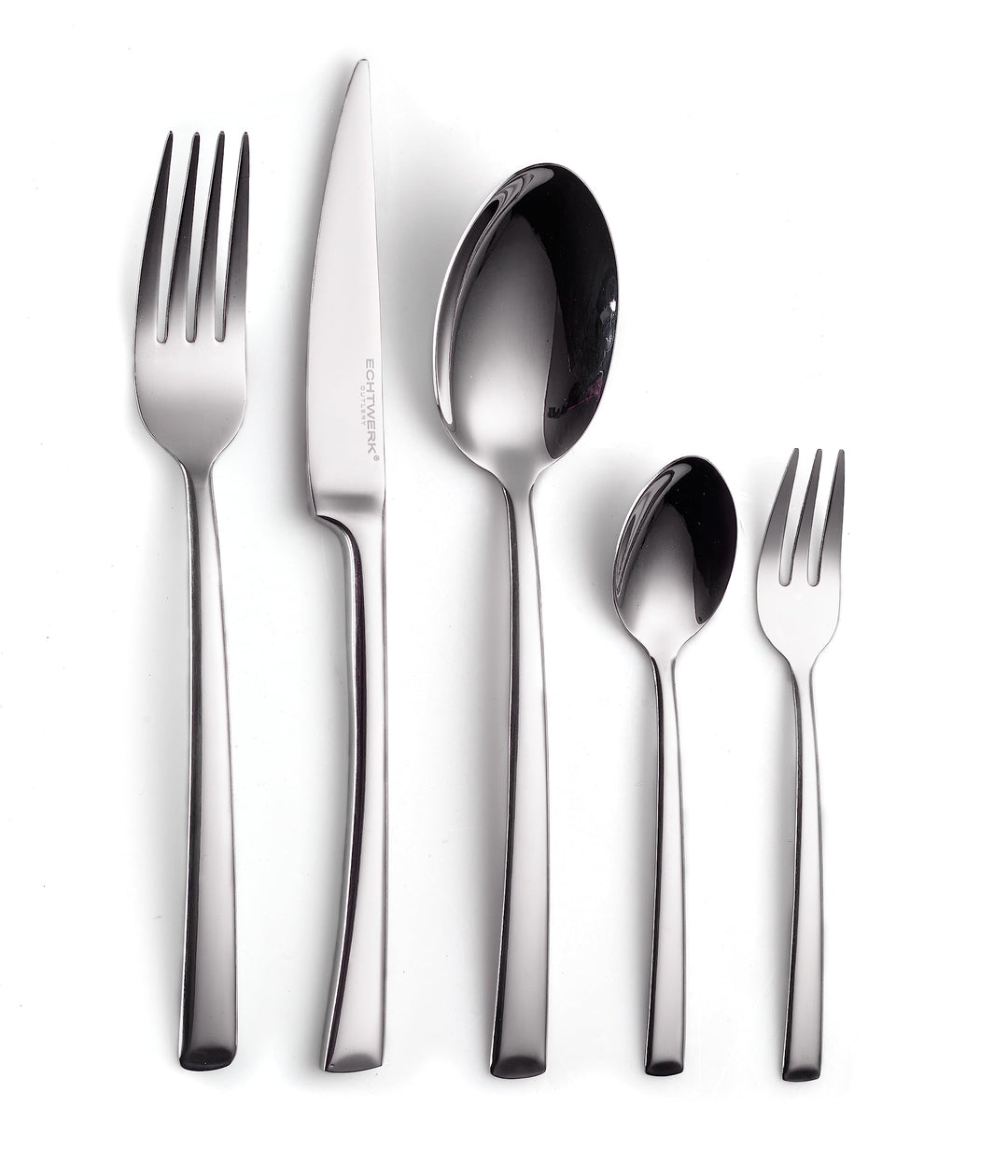 ECHTWERK Tafelbesteck Avelino, Silber Edition, 30-teilig, Essbesteck für bis zu 6 Personen, Edelstah