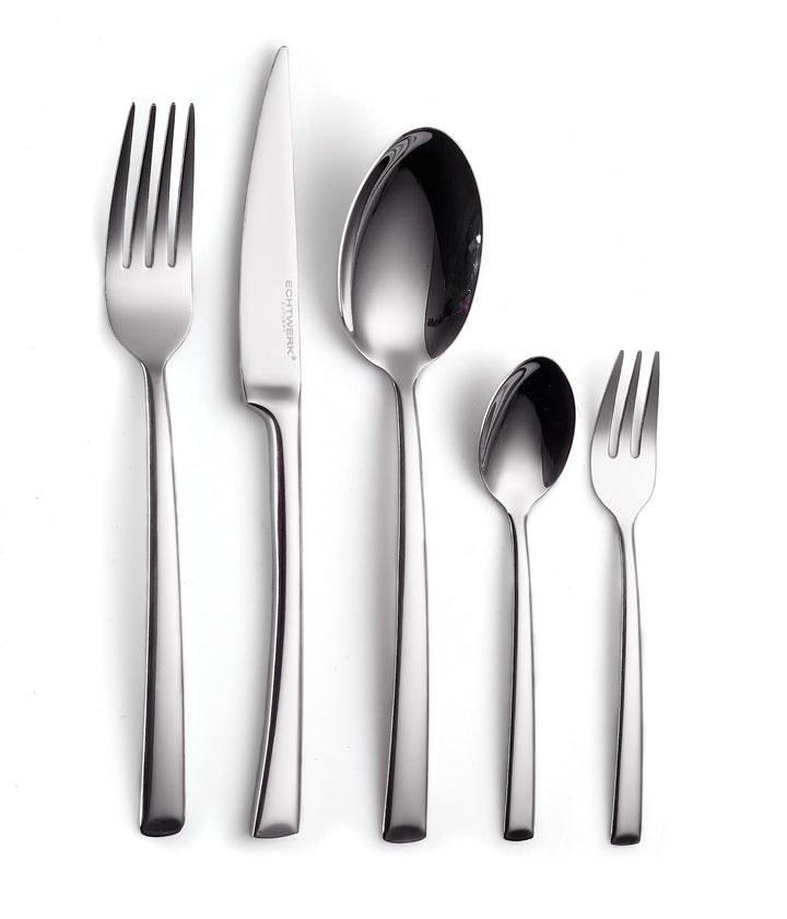 ECHTWERK Tafelbesteck Avelino, Silber Edition, 30-teilig, Essbesteck für bis zu 6 Personen, Edelstah