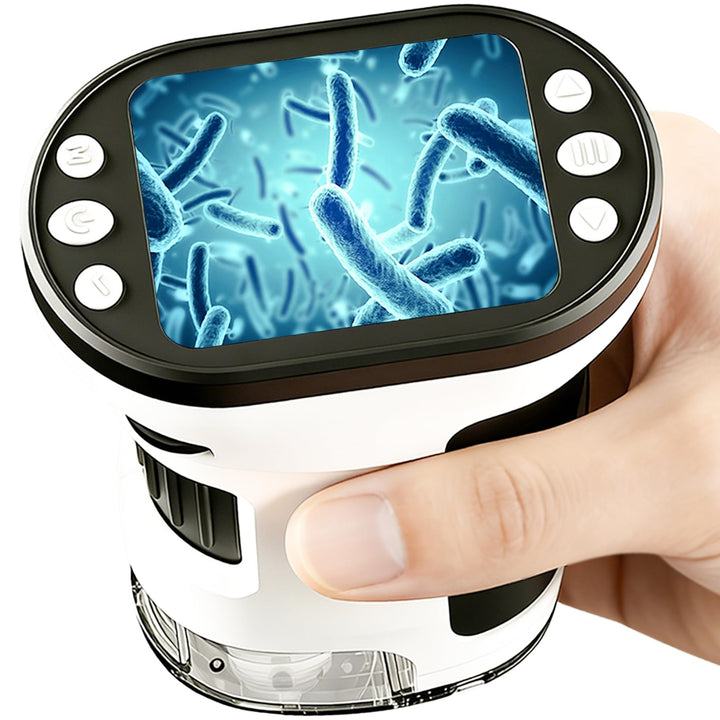 FIVAVA 1000X Mikroskop für Kinder, tragbares Digitales Mikroskop mit 2,0-Zoll-IPS-Display, Kinderlup