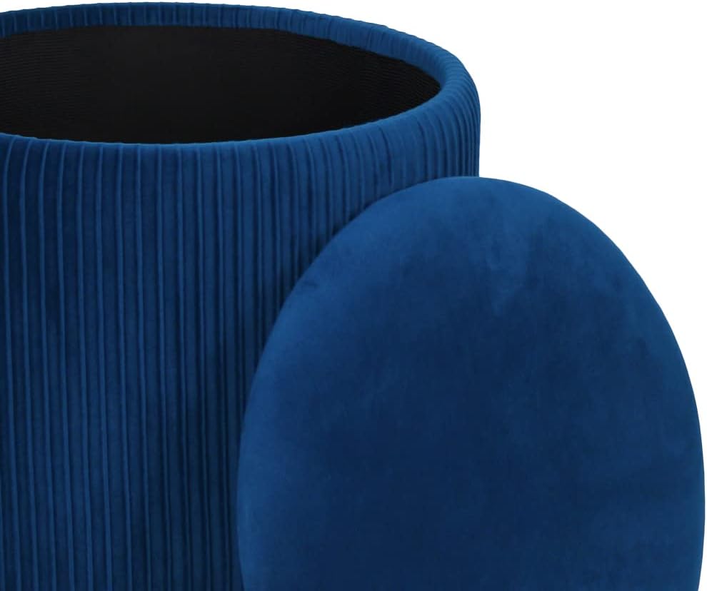 AllEquip 2er-Set Sitzhocker Samt Schminktisch Pouf Hocker mit Stauraum Ottoman Aufbewahrungshocker (