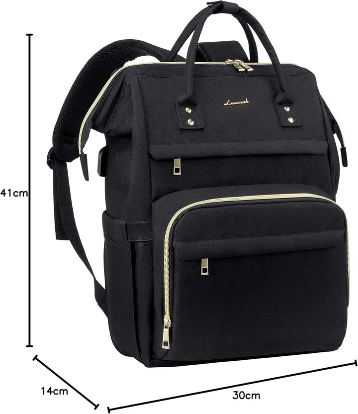 LOVEVOOK Laptop Rucksack Damen 15,6 Zoll, Gross Schulrucksack Teenager, Rucksack Handgepäck, Wasserd
