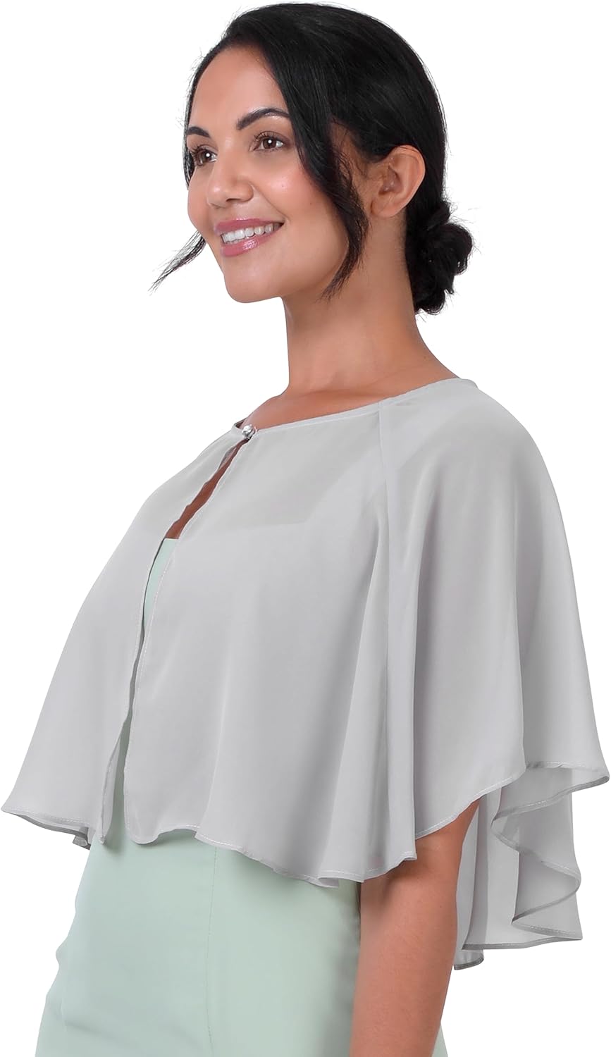 BlackButterfly weich Hochzeit Umhängetuch Abend Durchsichtiges Chiffon Überwurf Umhang Schultertuch