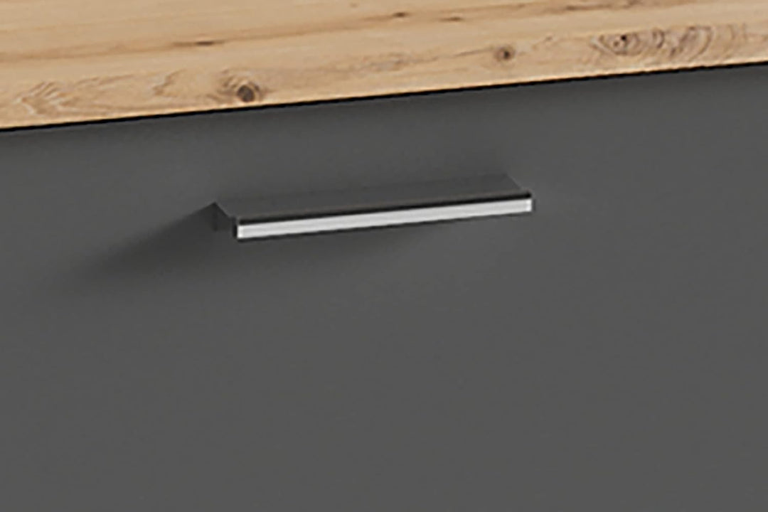 byLIVING Sitzbank Ben/Schuhschrank in Artisan Eiche-Optik Hellbraun/Front anthrazit/kleine Flur-Komm