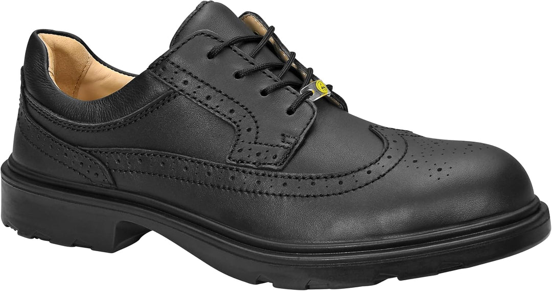 ELTEN Sicherheitsschuhe OFFICER ESD S2, Herren, Leder, Stahlkappe, leicht, elegant, Schwarz, Grösse: