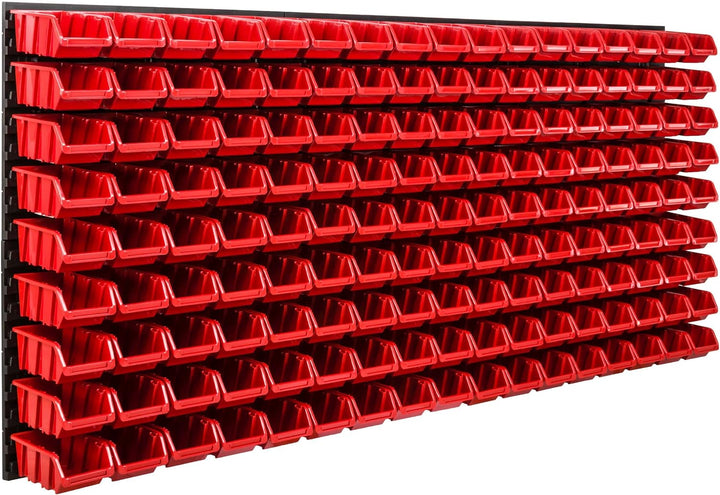 SimpleThing Lagersystem Werkstattregal | 172 x 78 cm | 153 stck. Box | Wandregal mit Stapelboxen - W