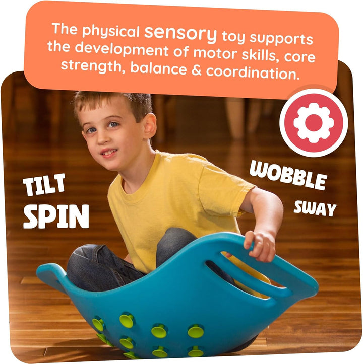 Fat Brain Teeter Popper, Wobble Balance Board, Balance Board with Popping Sounds, Kids Preschool Toy