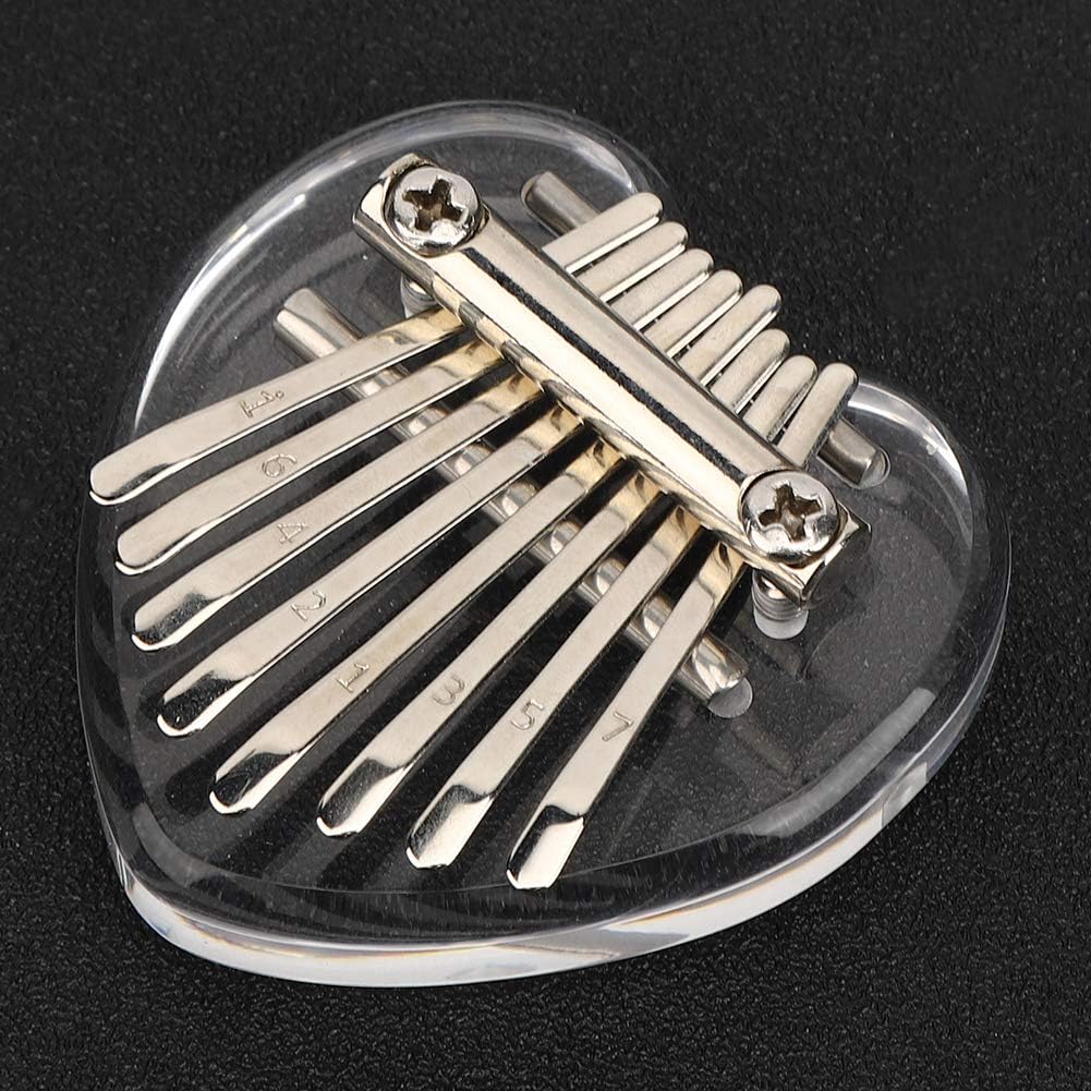 Mini Kalimba Daumenklavier, 8 Keys Kalimba, Mini Tragbares Acryl Daumen Klavier Musikinstrument für