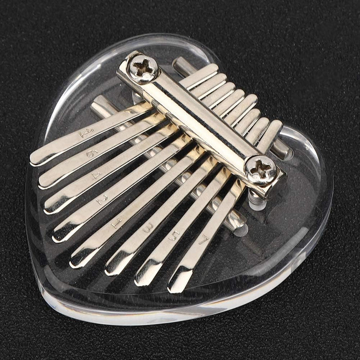 Mini Kalimba Daumenklavier, 8 Keys Kalimba, Mini Tragbares Acryl Daumen Klavier Musikinstrument für
