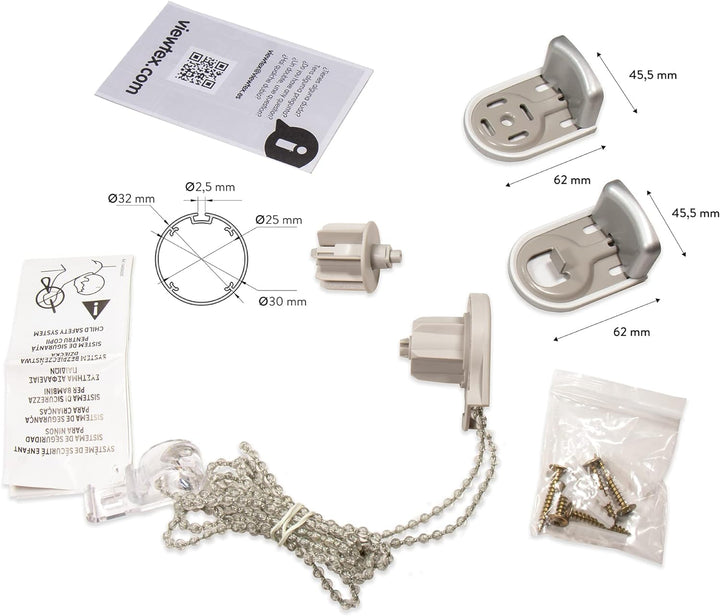 VIEWTEX | Rollo zum Aufrollen, 10% Weiss, Leinen, 150 x 250 cm, 5 Jahre Garantie