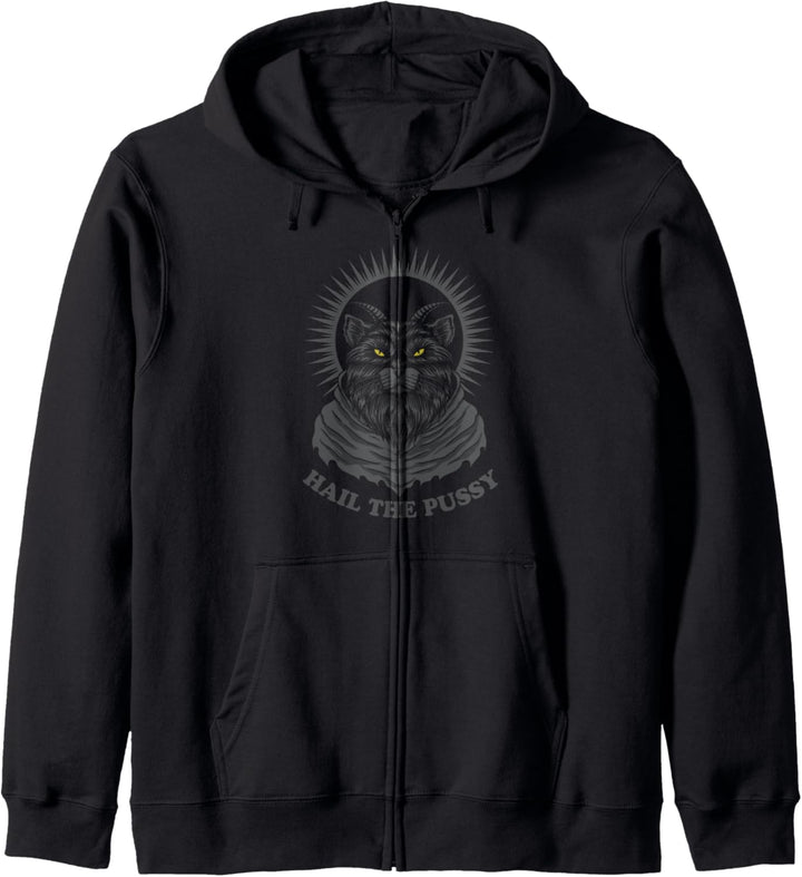 "Hail the Pussy" Goth Satan Clothing Gothic Hail Satan Kapuzenjacke
