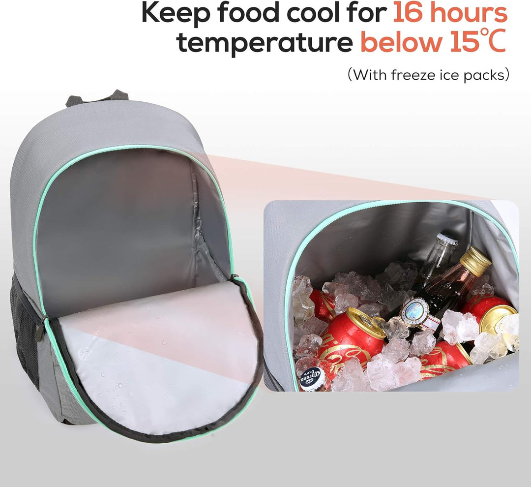 TOURIT 25L kühlrucksack, Wasserdichter kühl Rucksack Kühltasche Ultraleichter Rucksack für Männer un