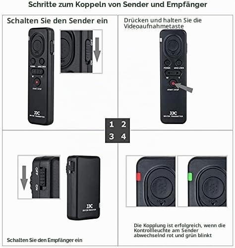 JJC Kabellose Fernbedienung für Sony Z-V1 A1 A7RIVA A7RIV A7RIIIA A7SIII A7III A7 A9 RX0 II RX100VII