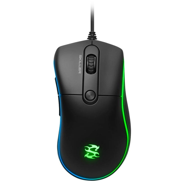 Sharkoon Skiller SGM2 RGB Gaming Maus, optisch 6400 DPI, Ergonomische Form Mehrfarbig