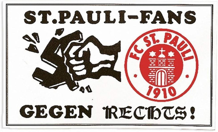 FC St. Pauli Auto Wimpel Logo Banner, Autobanner, Autowimpel - Plus Aufkleber Fans gegen Rechts