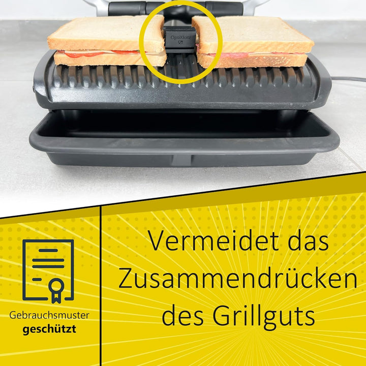 OptiKlotz - Das Original, Abstandshalter aus Lebensmittelechtem Silikon kompatibel mit Tefal Optigri