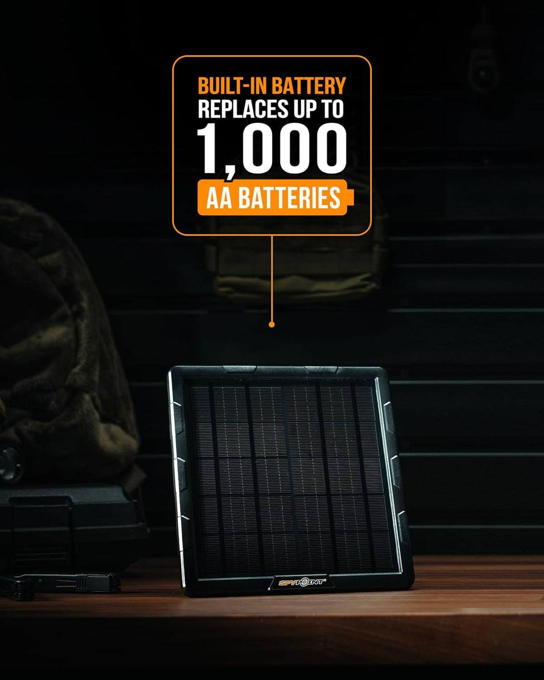 SPYPOINT Solarpanel für Outdoor-Kamera mit Internem Akku für Outdoor-Kamera Solarpanel (SPLB-10)