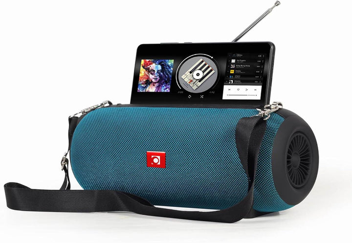 Gembird tragbarer Bluetooth-Lautsprecher mit Antenne - kabellos und wiederaufladbar, grüne