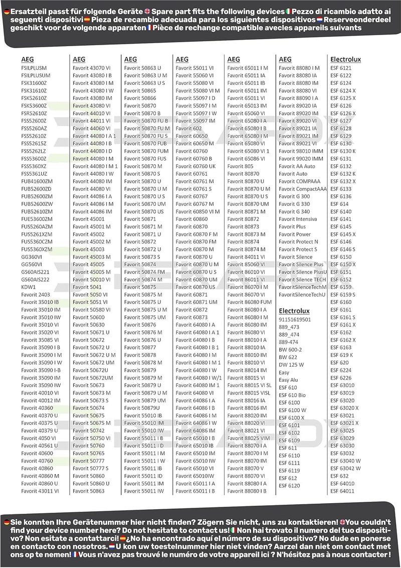 DEKAROX Türdichtung Gummidichtung dreiseitig passend für Electrolux AEG Zanker Juno 117126544/8 1171