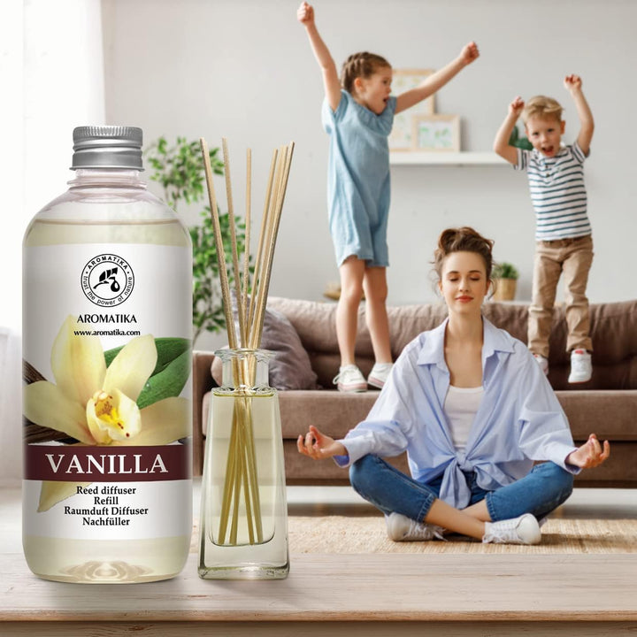 Raumduft Diffuser Nachfüller Vanille 500ml &amp; Lavendel 500ml - 2x500ml - Nachfüller Set für Duftdiffu