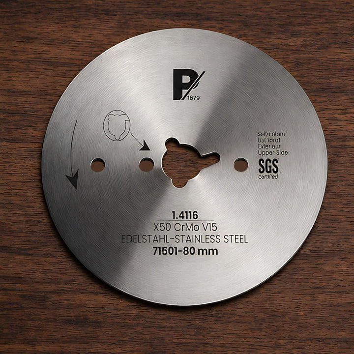 Pirge Kreismesser Universal 80 mm Glatt 5 TLG - Schärfstes Dönermesser aus Edelstahl in Premium Qual