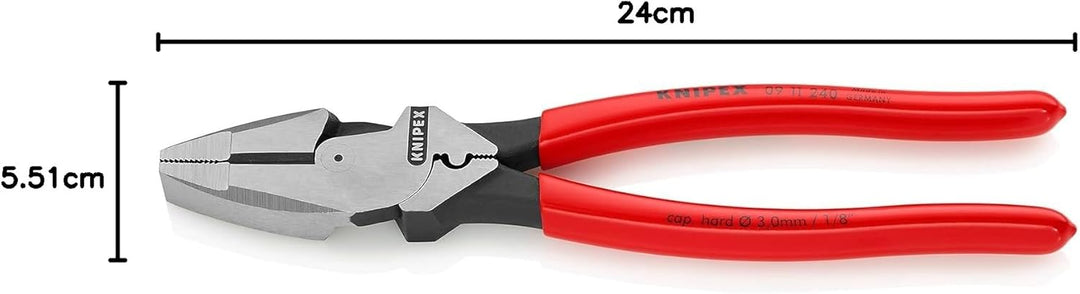 Knipex Kraft-Kombizange "Lineman's Pliers" amerikanisches Modell schwarz atramentiert, mit rutschhem