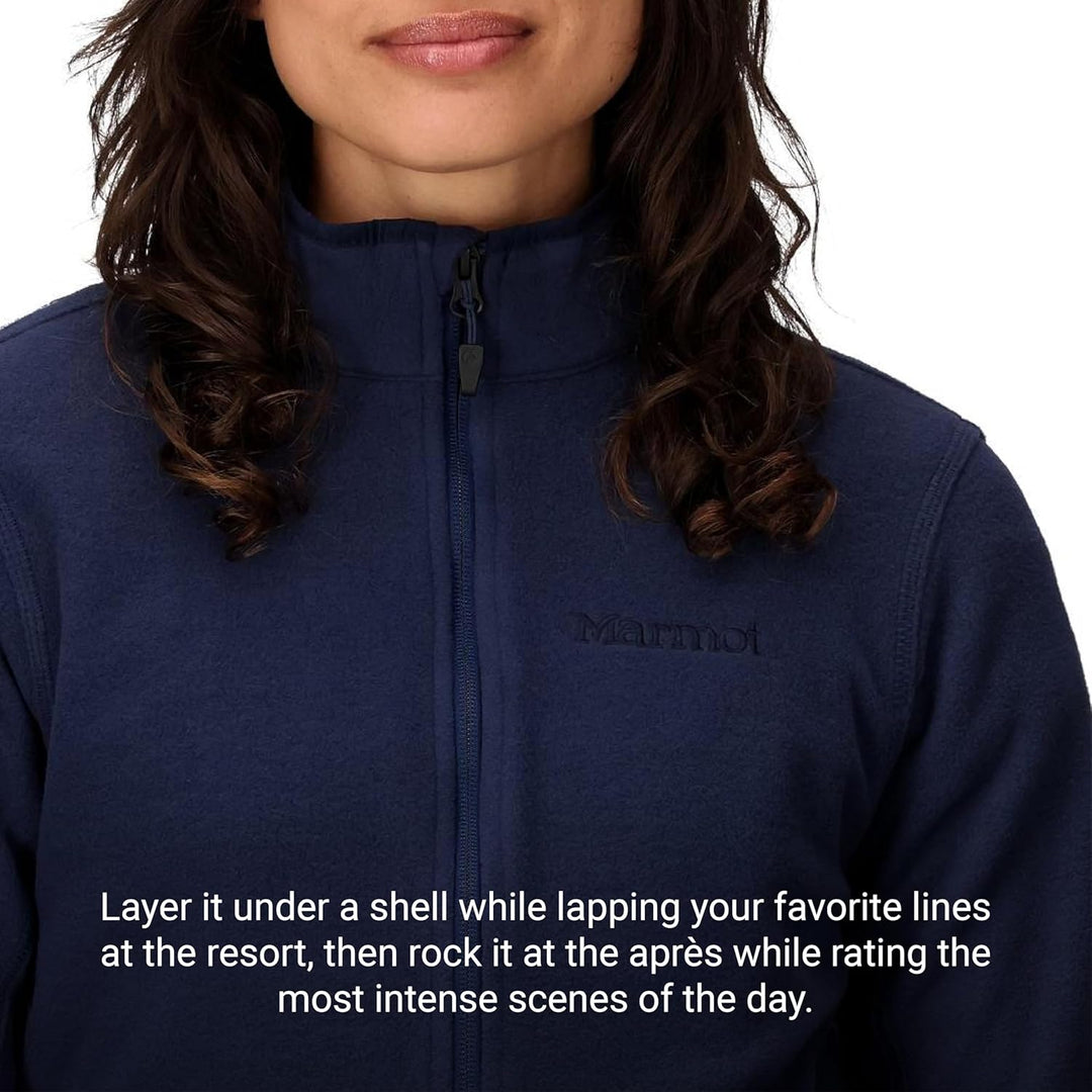 Marmot Damen Wm's Rocklin Full Zip Jacket C20 Warme Fleecejacke, Outdoor-Jacke mit durchgehendem Rei