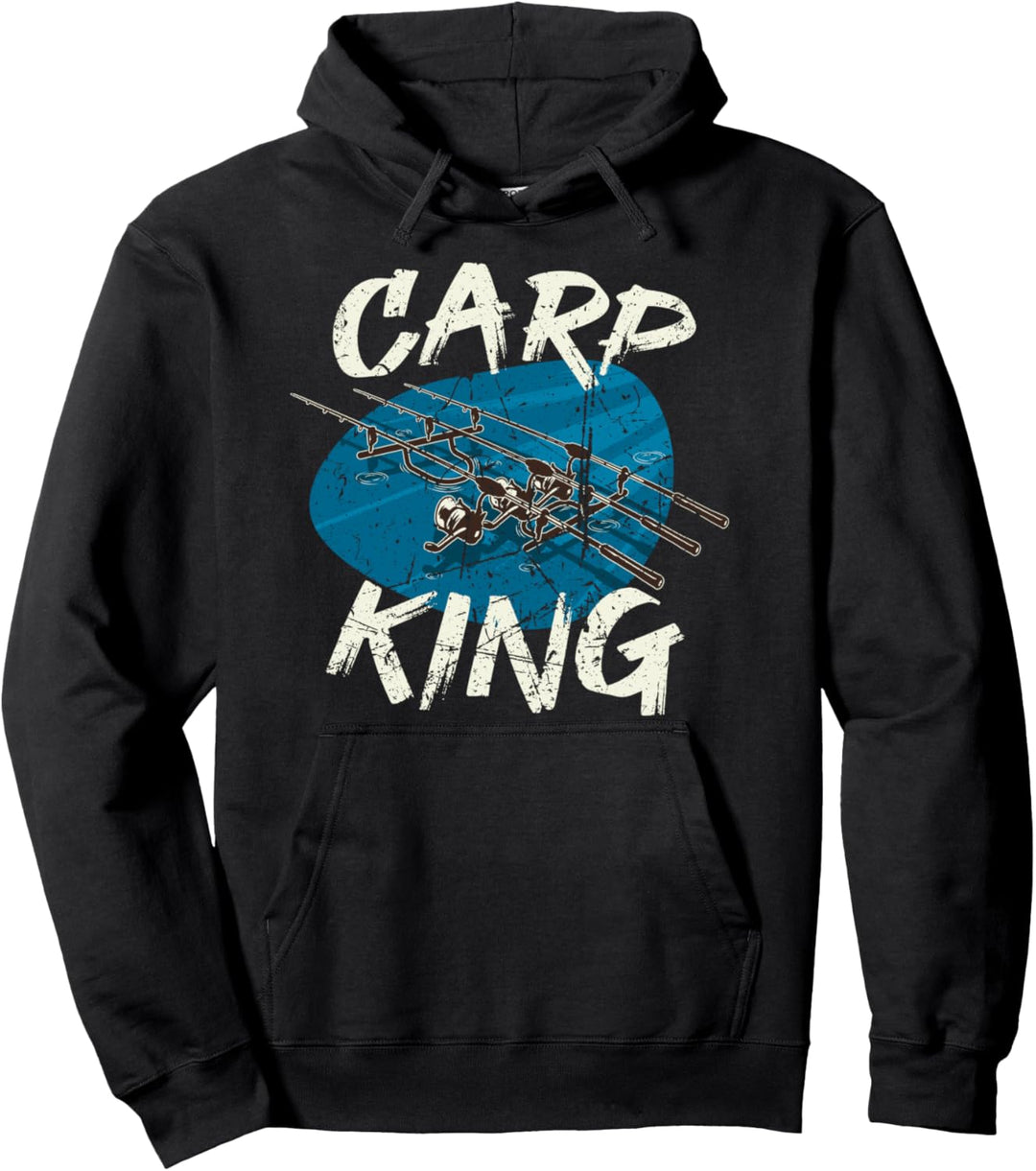 Carp King Rod Pod auf Wasser für Angler | Karpfenangeln Pullover Hoodie