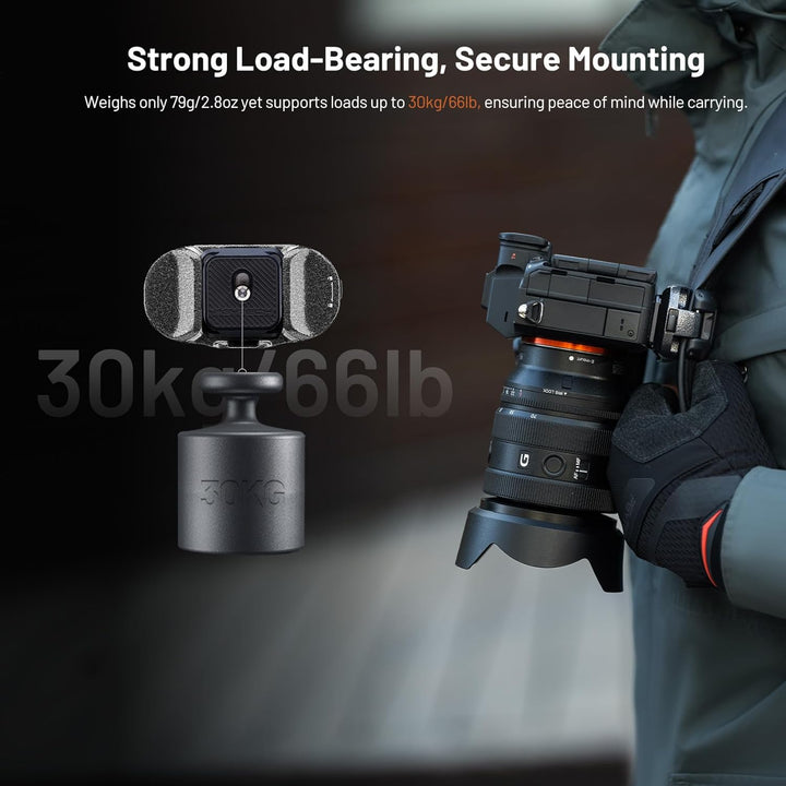 PGYTECH Beetle Kamera Clip V2 (Nur Clip) mit Platte Schnellwechselsystem für Sony, Nikon, Fuji, DSLR