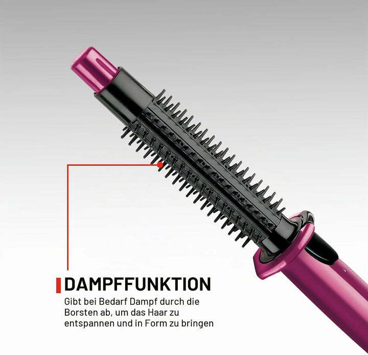 Remington heisse Rundbürste mit Dampf-System CB4N für Wellen, Locken und Volumen, pink/schwarz , 1er