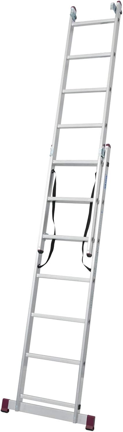 Krause 030375 Vielzweckleiter Corda 3x7 SPR. 4 Stufen Schwarz, 4 Stufen Schwarz