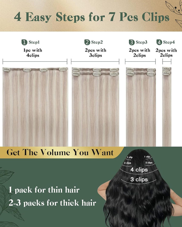 Ugeat Clip Extensions Echthaar Günstig Blond Remy Extensions Clip in Echthaar Blond Clip in Extensio