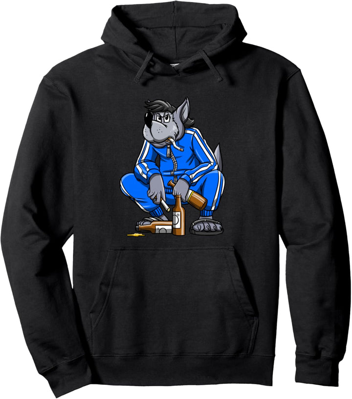 Russischer Gopnik Russenhocke Nu Pogodi Wolf Russian Pullover Hoodie