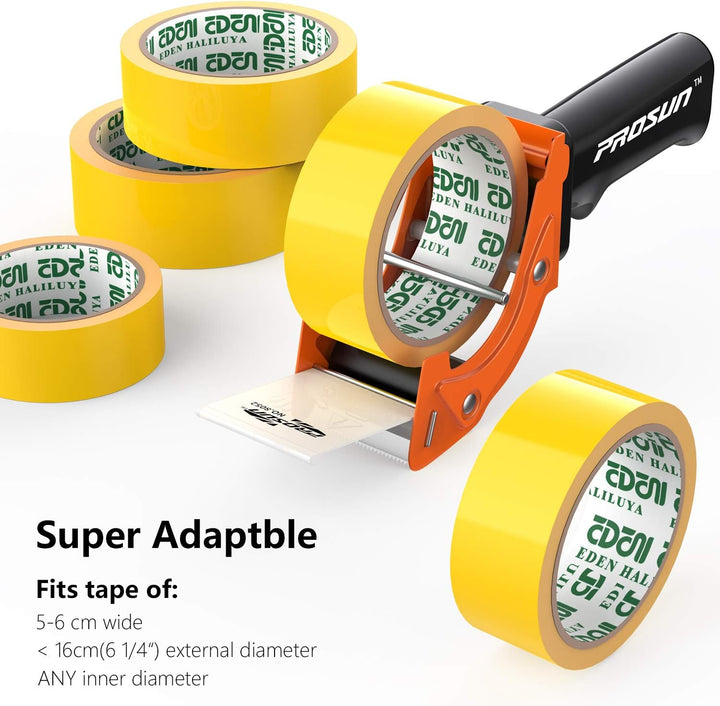 Packband Handabroller Professioneller Klebebandabroller mit stabilem Metallrahmen, Sicherheitsklinge