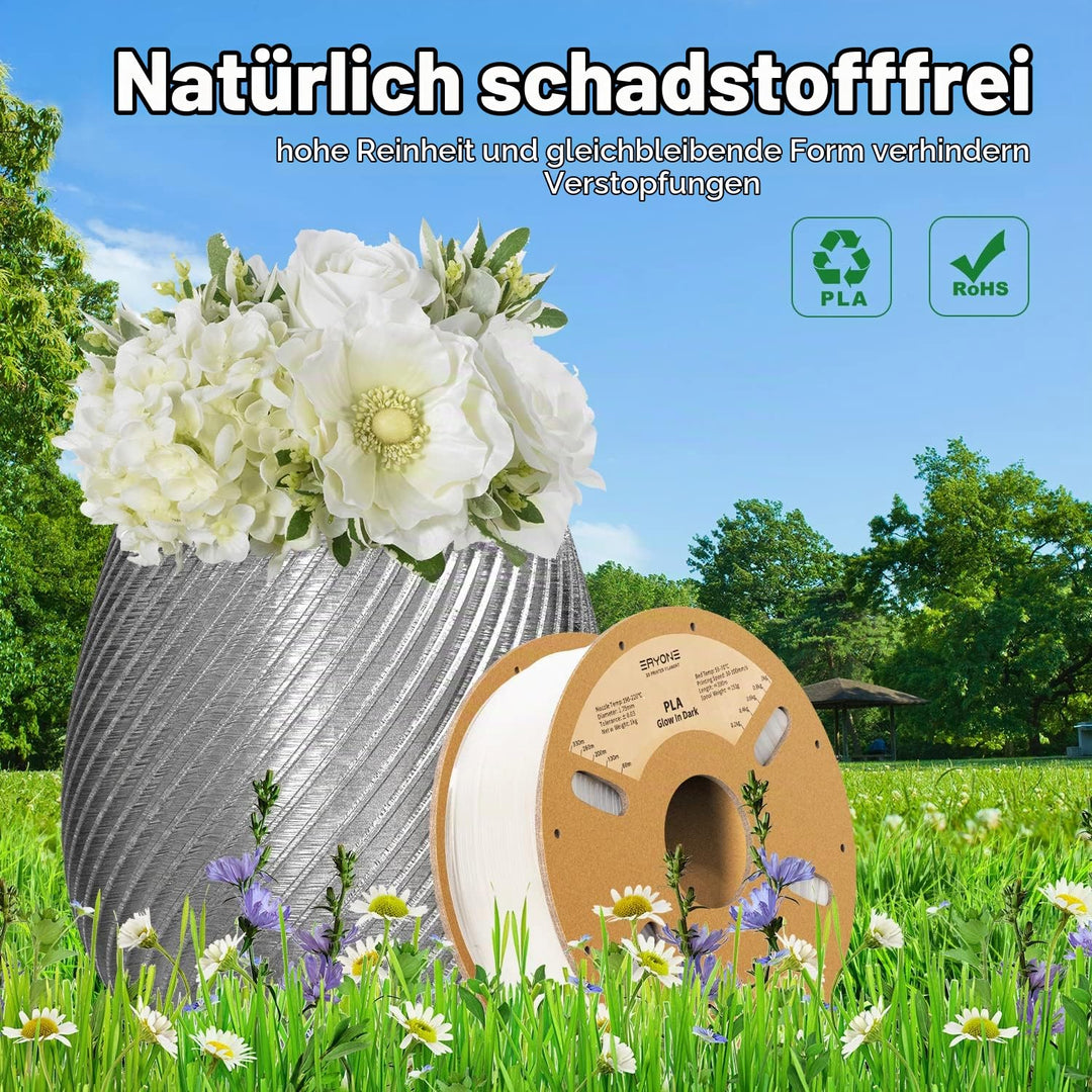 ERYONE Spezielles PLA Filament 1,75mm +/-0,03mm, 3D-Druck-Filament PLA 1,75 mm f¨¹r 3D-Drucker und 3