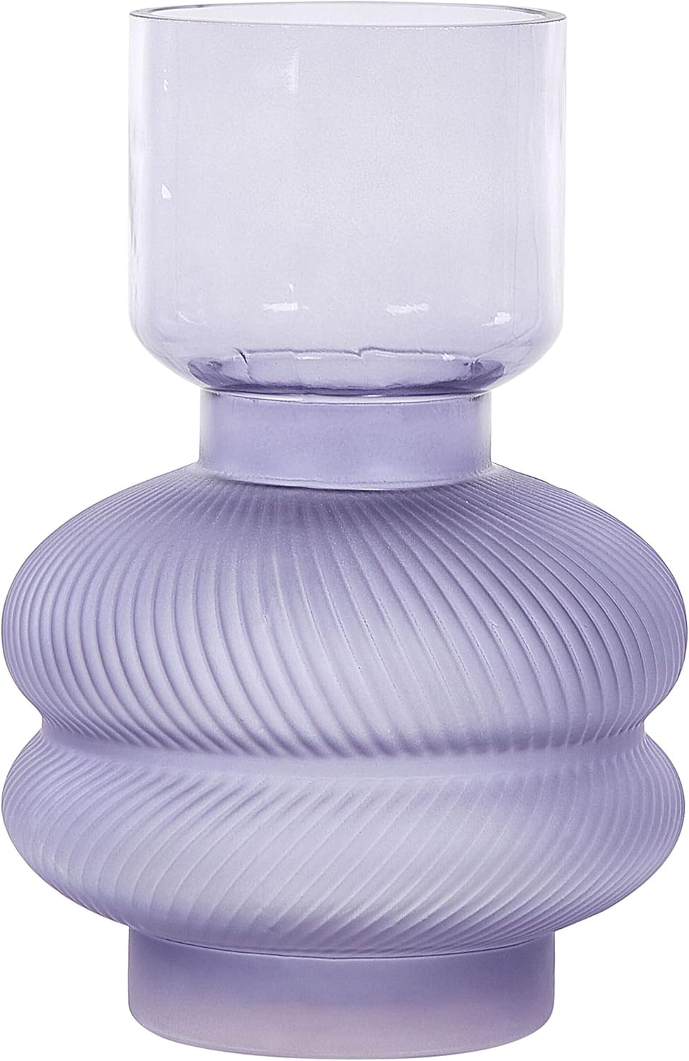 Deko Blumenvase Glas violett 24 cm organische Form mit schmalem Hals Rodia