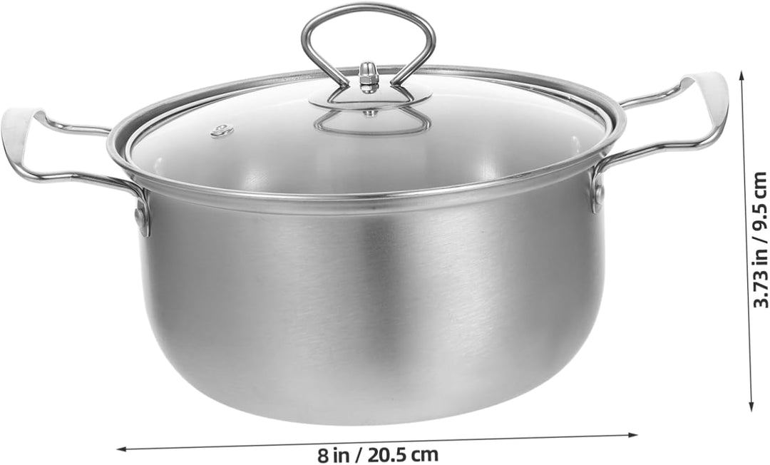 Edelstahl Kochset 3 Stück mit Suppentopf und Milchtopf Leichtes Design und Stabile Ausführung Geeign