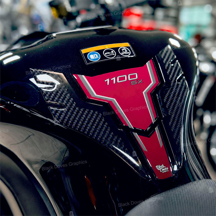 Harzbeschichtete 3D-Aufkleber kompatibel mit KAWASAKI Ninja 1100 SX 2025 Metallic Matte Graphenestee