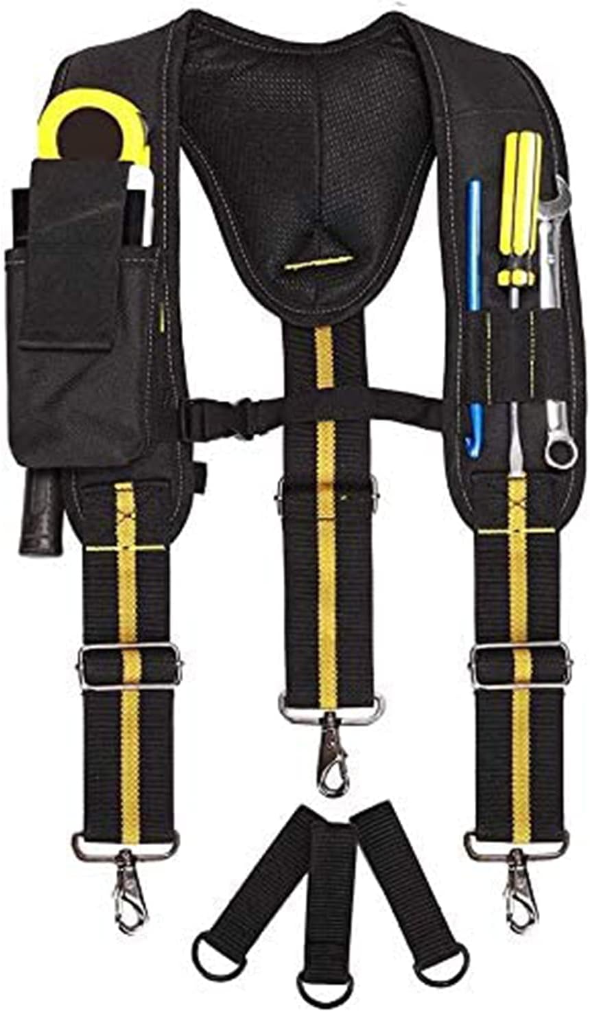 Gonnely Werkzeuggürtel Hosenträger,Hochleistungs Arbeits Hosenträger Verstellbare Träger mit Vequeme